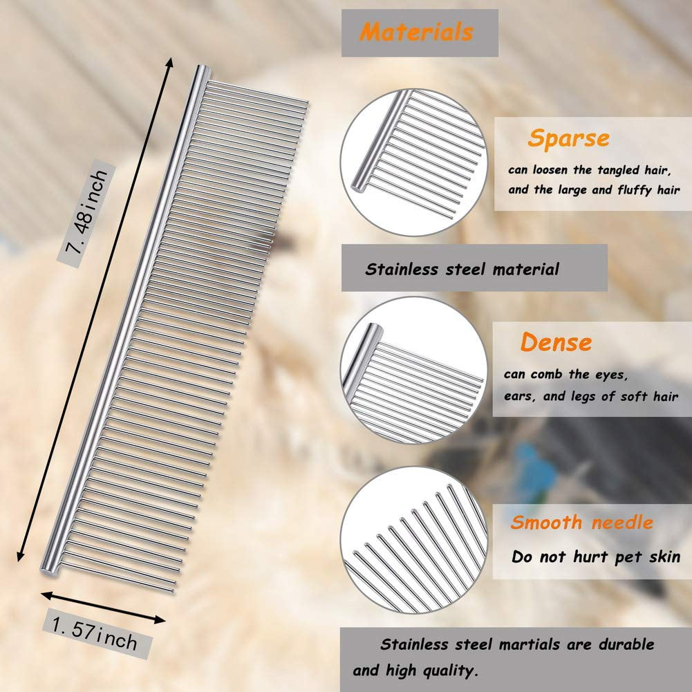Cat Comb,Pet Comb Professional Grooming Comb for Dog/Cat/Small Pets(3 Packs)