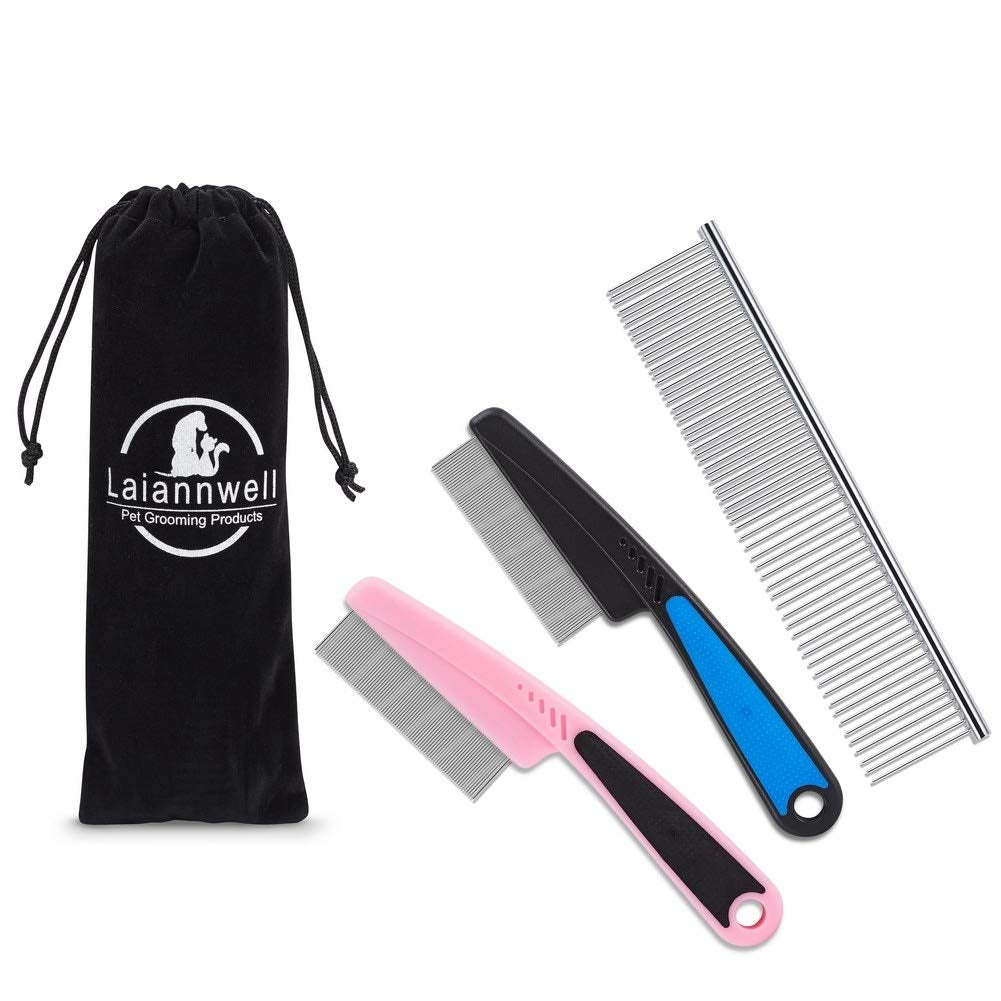 Cat Comb,Pet Comb Professional Grooming Comb for Dog/Cat/Small Pets(3 Packs)