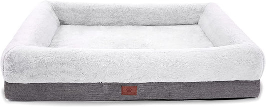 Orthopedic Dog Bed for Large Dogs and Medium Dogs, Dog Sofa Bed with Waterproof Liner Pad and Removable Washable Cover, Dog Mat for Crates and Couch,Puppy Bed, Pet Bed
